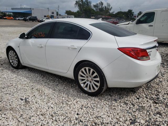 W04GS5EC1B1008883 - 2011 BUICK REGAL CXL WHITE photo 2