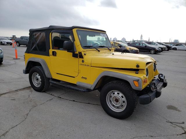 1J4FA29P32P705107 - 2002 JEEP WRANGLER / SE YELLOW photo 4