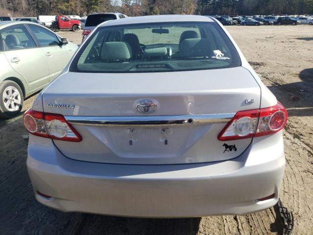 2T1BU4EE4DC087650 - 2013 TOYOTA COROLLA BASE SILVER photo 6