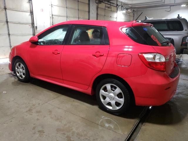 2T1LE40E89C010201 - 2009 TOYOTA COROLLA MA S RED photo 2