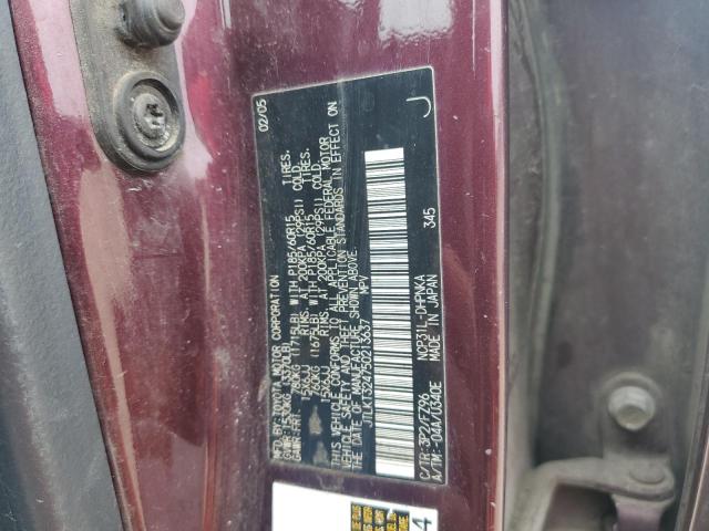 JTLKT324750213637 - 2005 TOYOTA SCION XB Lila Foto 12