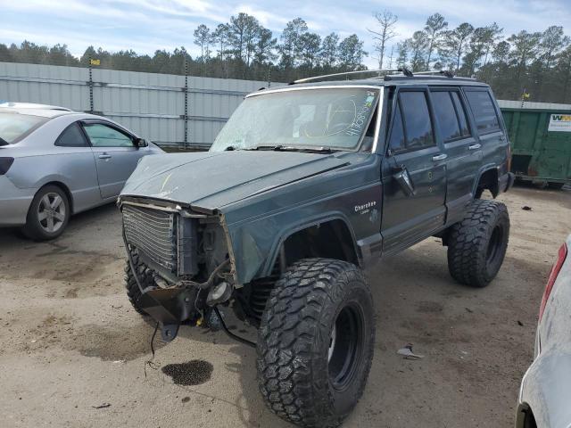 1J4FJ58SXNL250694 - 1992 JEEP CHEROKEE LAREDO GREEN photo 1