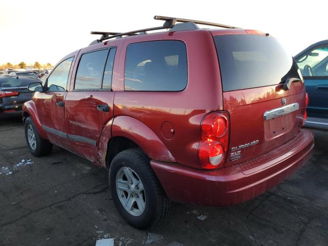 1D4HB48N16F136800 - 2006 DODGE DURANGO SLT RED photo 2