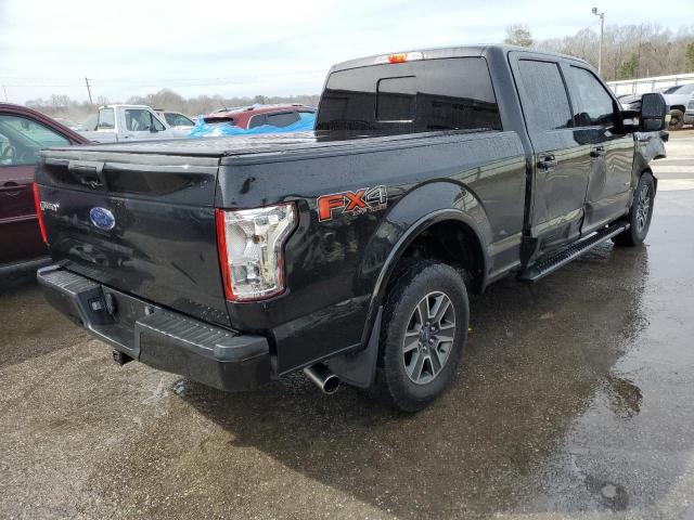 1FTFW1EG7FFB72648 - 2015 FORD F150 SUPERCREW BLACK photo 3