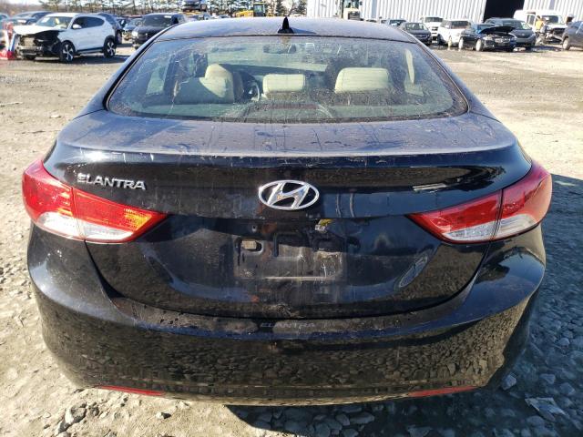 KMHDH4AE0CU385564 - 2012 HYUNDAI ELANTRA GLS BLACK photo 6