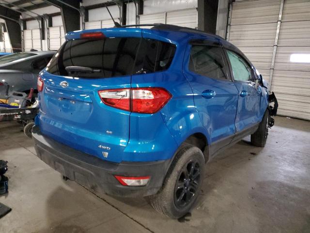 MAJ6S3GL4LC330450 - 2020 FORD ECOSPORT SE BLUE photo 3