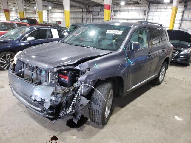 5TDBK3EH6CS147766 - 2012 TOYOTA HIGHLANDER BASE GRAY photo 1