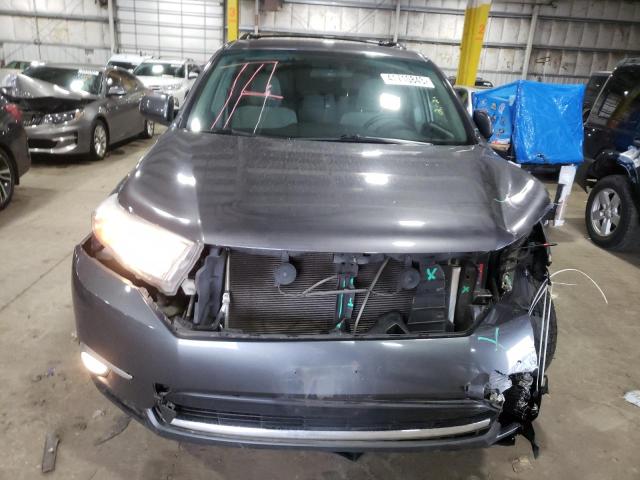 5TDBK3EH6CS147766 - 2012 TOYOTA HIGHLANDER BASE GRAY photo 5