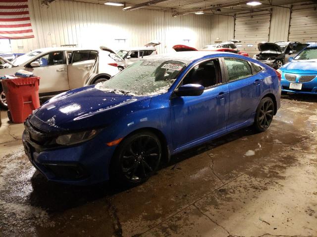 19XFC2F82KE015216 - 2019 HONDA CIVIC SPORT BLUE photo 1