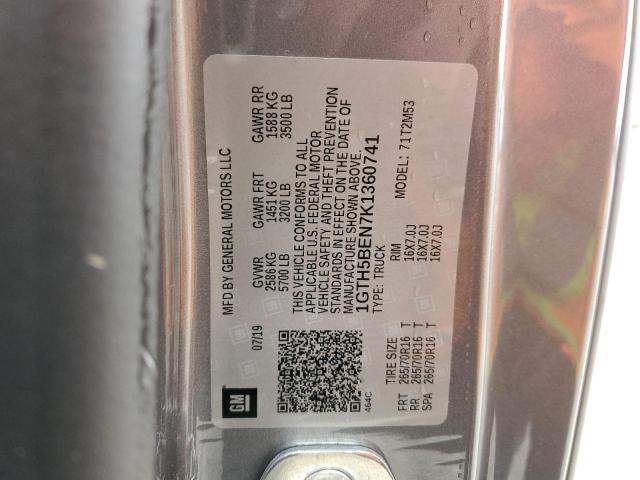 1GTH5BEN7K1360741 - 2019 GMC CANYON GRAY photo 12