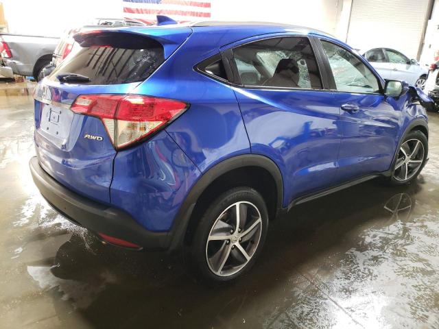 3CZRU6H51MM731449 - 2021 HONDA HR-V EX BLUE photo 3