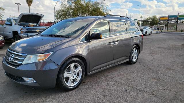 5FNRL5H98BB008835 - 2011 HONDA ODYSSEY TOURING GRAY photo 2