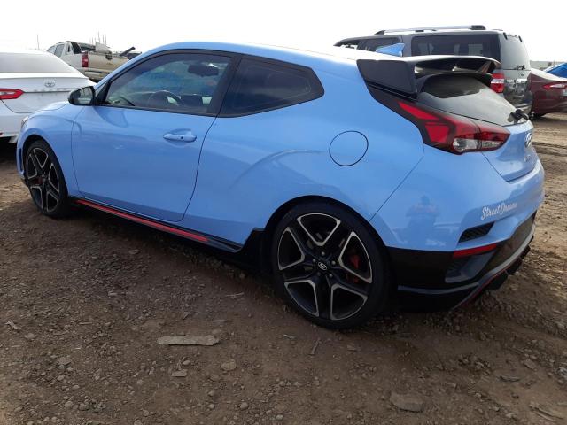 KMHT36AHXLU004819 - 2020 HYUNDAI VELOSTER N BLUE photo 2