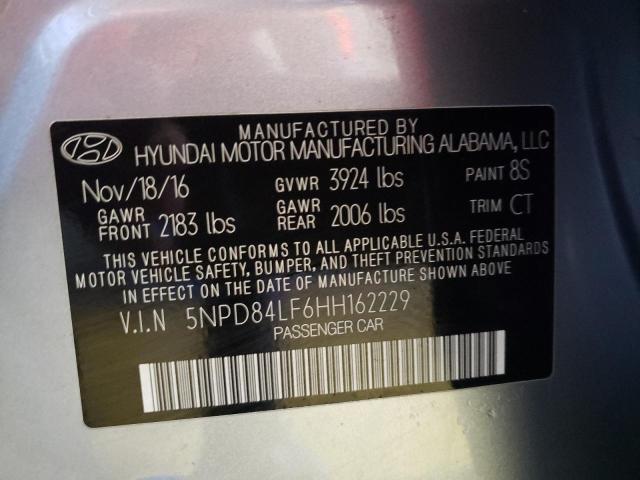 5NPD84LF6HH162229 - 2017 HYUNDAI ELANTRA SE GRAY photo 12