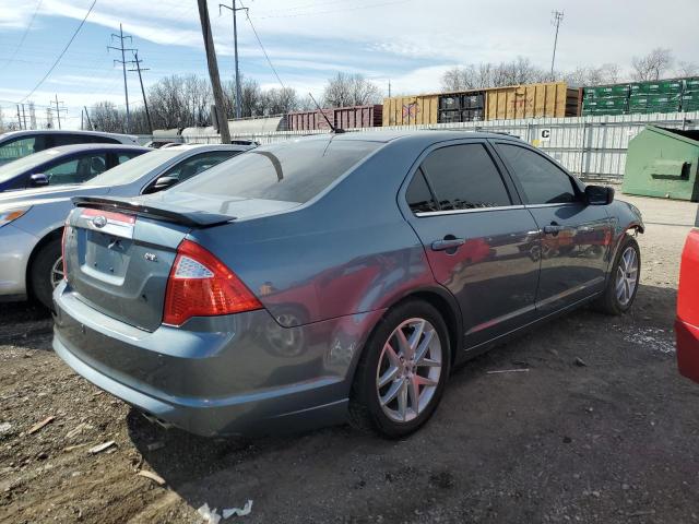 3FAHP0JA5BR334264 - 2011 FORD FUSION SEL BLUE photo 3