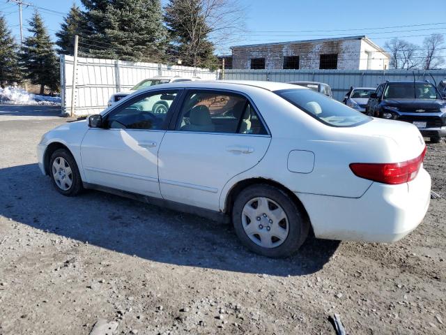 1HGCM56405A047301 - 2005 HONDA ACCORD LX WHITE photo 2