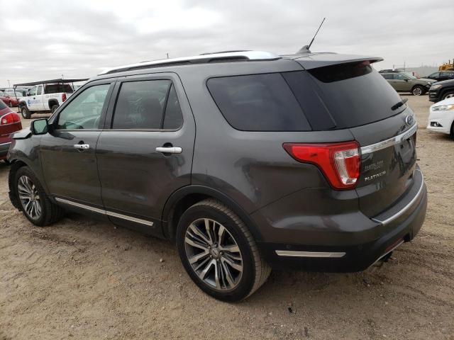 1FM5K8HT0JGB43631 - 2018 FORD EXPLORER PLATINUM GRAY photo 2