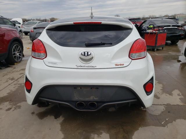 KMHTC6AE2DU165320 - 2013 HYUNDAI VELOSTER TURBO WHITE photo 6