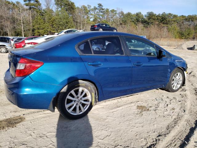 19XFB2F90CE363433 - 2012 HONDA CIVIC EXL Mavi foto 3