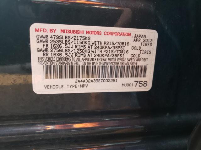 JA4AD2A39EZ002291 - 2014 MITSUBISHI OUTLANDER ES BLACK photo 13