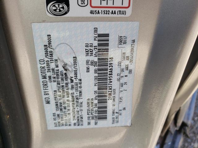 2FMZA57695BA63918 - 2005 FORD FREESTAR SES SILVER photo 13