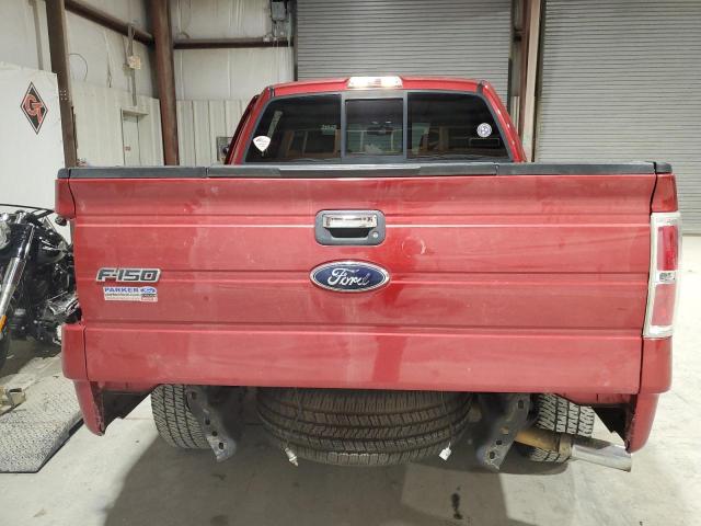 1FTEW1E82AFC01373 - 2010 FORD F150 SUPERCREW RED photo 6