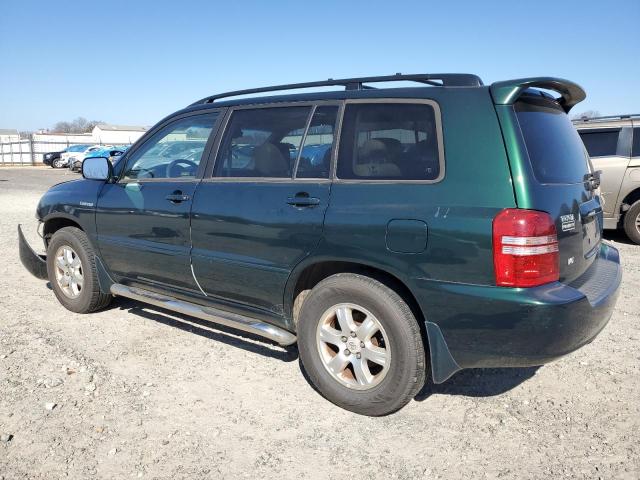 JTEGF21A910014475 - 2001 TOYOTA HIGHLANDER GREEN photo 2