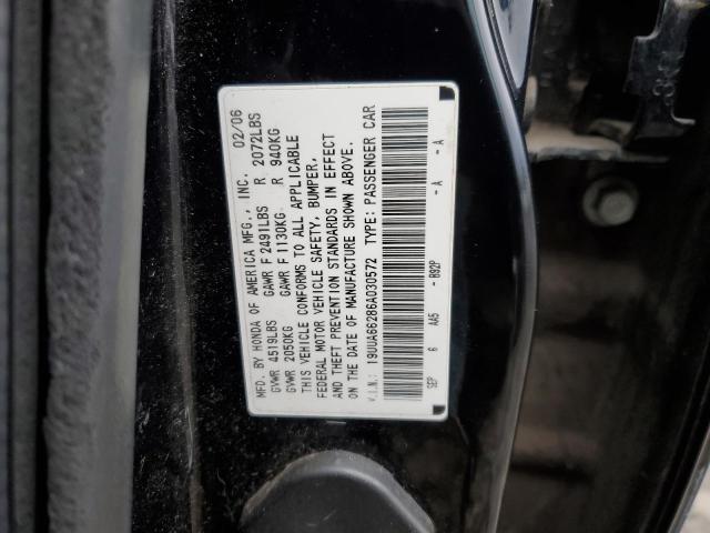 19UUA66286A030572 - 2006 ACURA 3.2TL BLACK photo 12