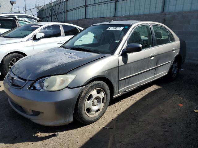 JHMES96635S025193 - 2005 HONDA CIVIC HYBRID GRAY photo 1