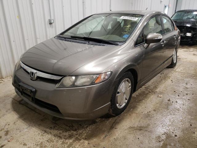 JHMFA36296S010331 - 2006 HONDA CIVIC HYBRID GRAY photo 1