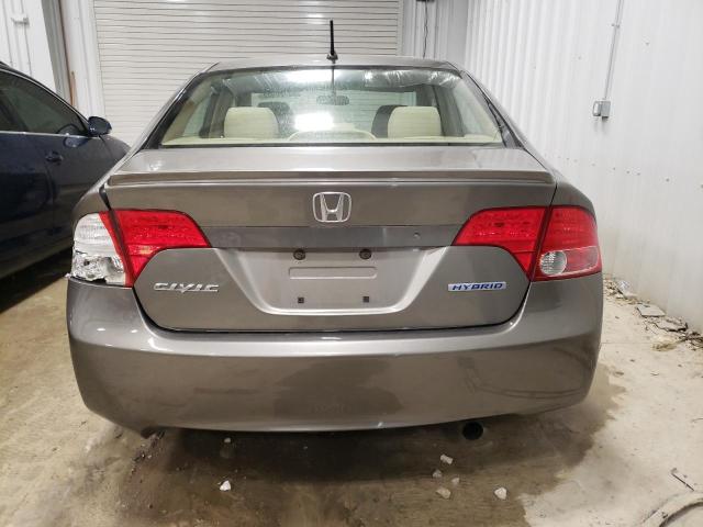 JHMFA36296S010331 - 2006 HONDA CIVIC HYBRID GRAY photo 6