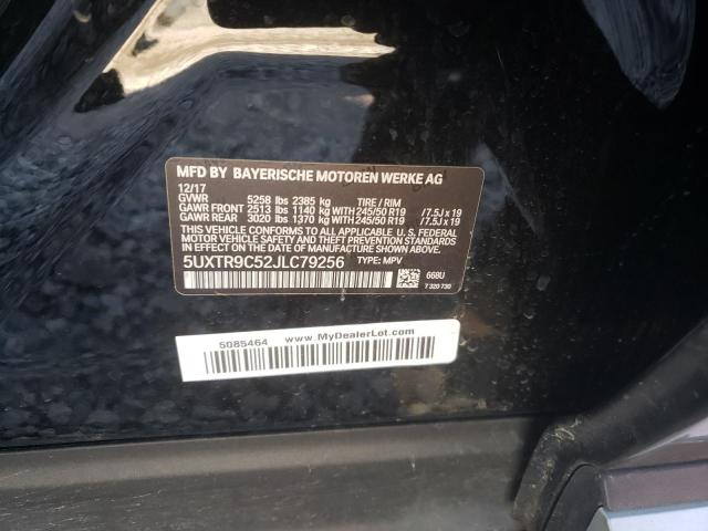5UXTR9C52JLC79256 - 2018 BMW X3 XDRIVE30I Schwarz Foto 13