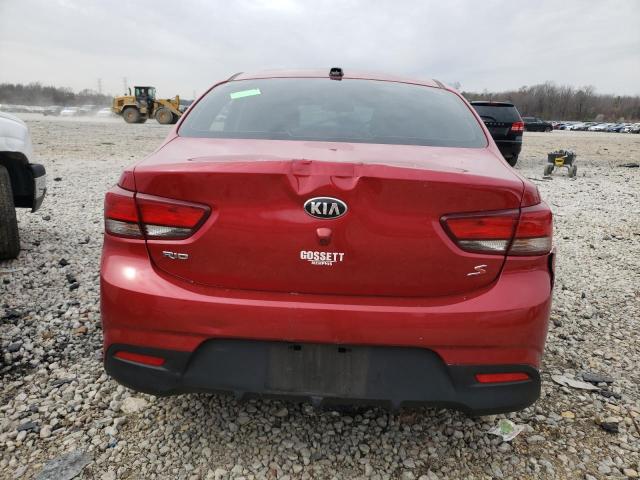 3KPA24AB8KE201581 - 2019 KIA RIO S RED photo 6