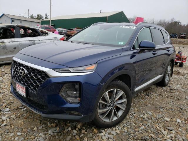 5NMS3CAD1LH166910 - 2020 HYUNDAI SANTA FE SEL BLUE photo 1