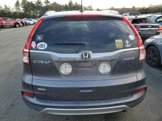 2HKRM4H7XFH606423 - 2015 HONDA CR-V EXL GRAY photo 6