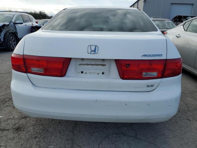 1HGCM56415A049297 - 2005 HONDA ACCORD LX WHITE photo 6