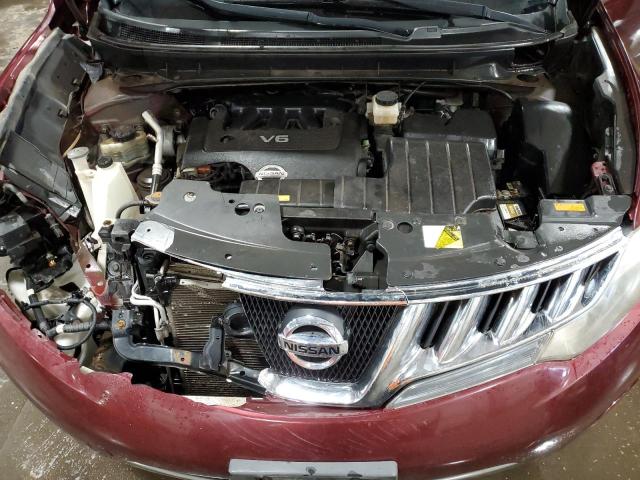 JN8AZ1MW9AW117870 - 2010 NISSAN MURANO S MAROON photo 11