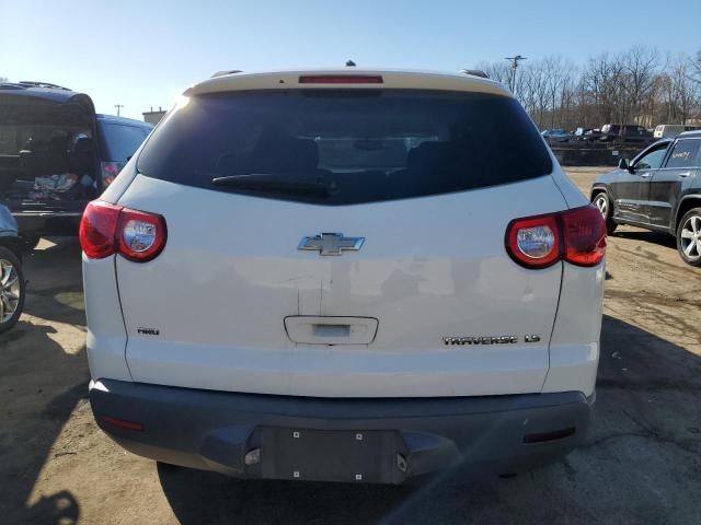 1GNKVFED0BJ195207 - 2011 CHEVROLET TRAVERSE LS WHITE photo 6