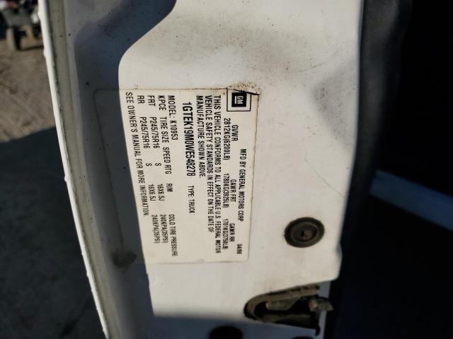 1GTEK19M0WE548278 - 1998 GMC SIERRA K1500 WHITE photo 12