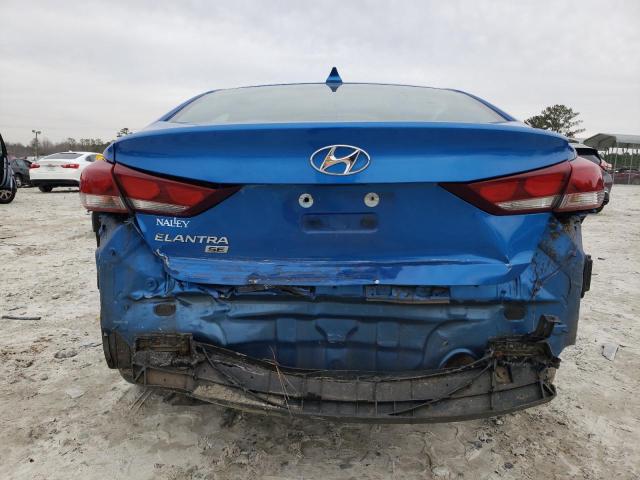 KMHD74LF0HU124063 - 2017 HYUNDAI ELANTRA SE BLUE photo 6