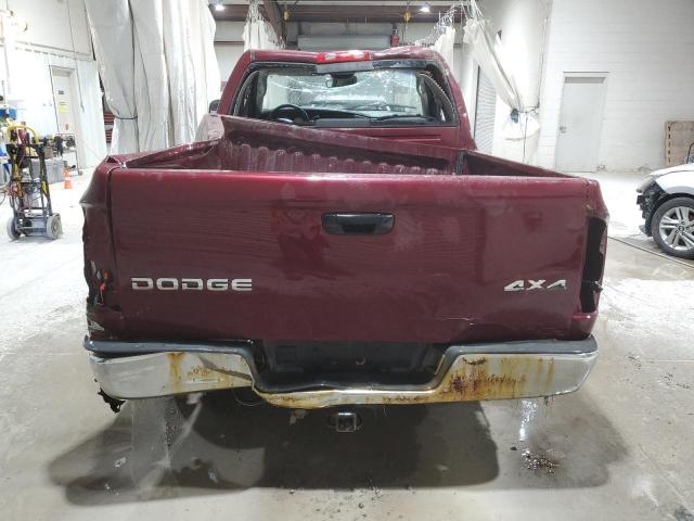 1D7HU16Z92J156804 - 2002 DODGE RAM 1500 BURGUNDY photo 6