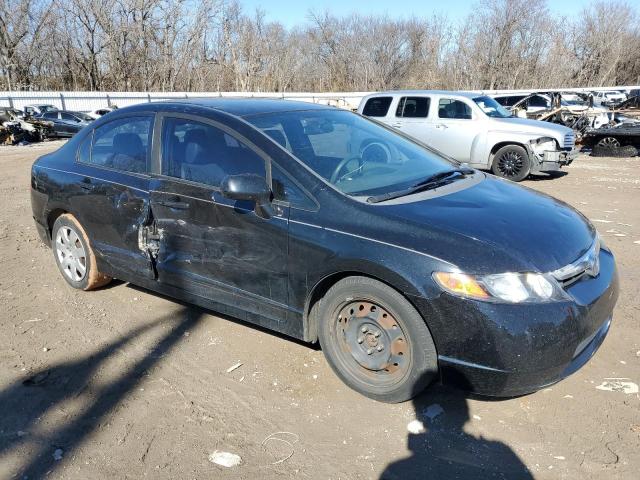 1HGFA16528L005504 - 2008 HONDA CIVIC LX BLACK photo 4