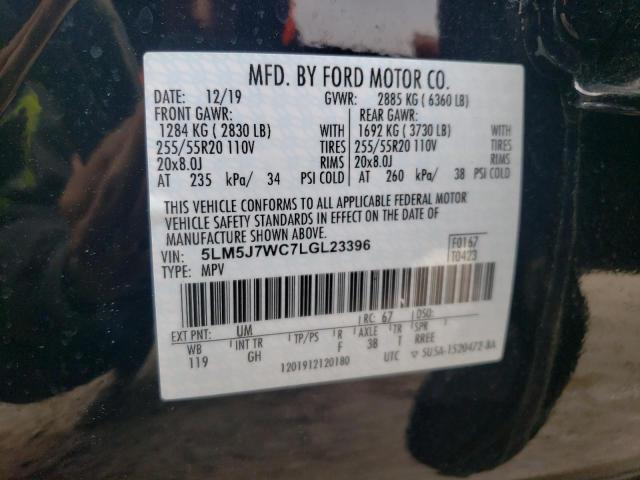 5LM5J7WC7LGL23396 - 2020 LINCOLN AVIATOR RESERVE BLACK photo 13