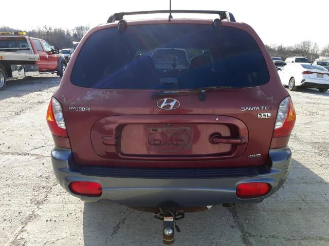 KM8SC73E44U795516 - 2004 HYUNDAI SANTA FE GLS RED photo 6