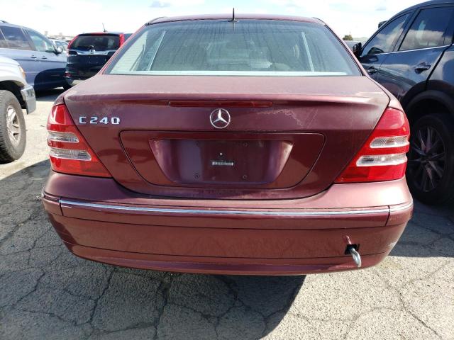 WDBRF61J72F181743 - 2002 MERCEDES-BENZ C 240 BURGUNDY photo 6