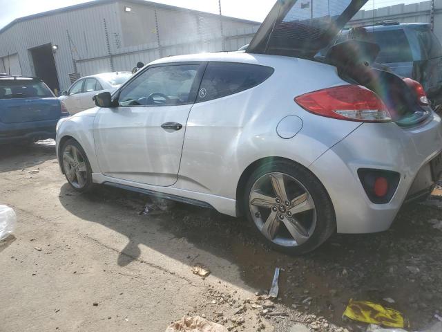 KMHTC6AE4DU085517 - 2013 HYUNDAI VELOSTER TURBO SILVER photo 2