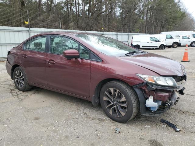 19XFB2F80EE017330 - 2014 HONDA CIVIC EX BURGUNDY photo 4