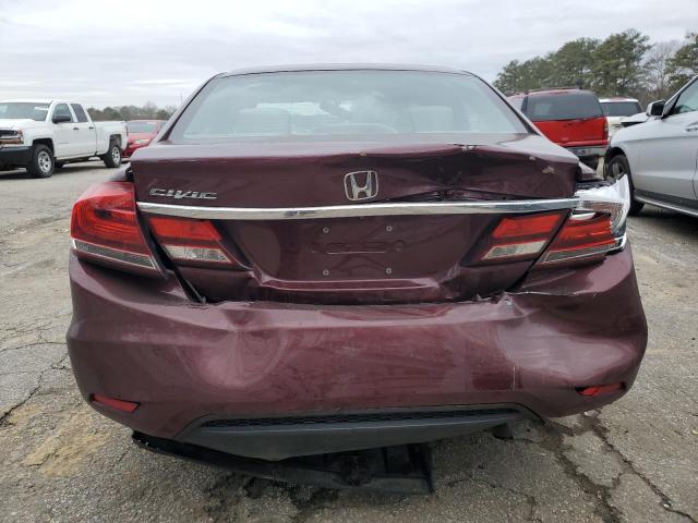 19XFB2F80EE017330 - 2014 HONDA CIVIC EX BURGUNDY photo 6