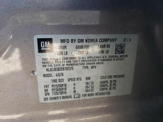 KL4CJBSB2EB782375 - 2014 BUICK ENCORE CONVENIENCE 棕色 照片 13