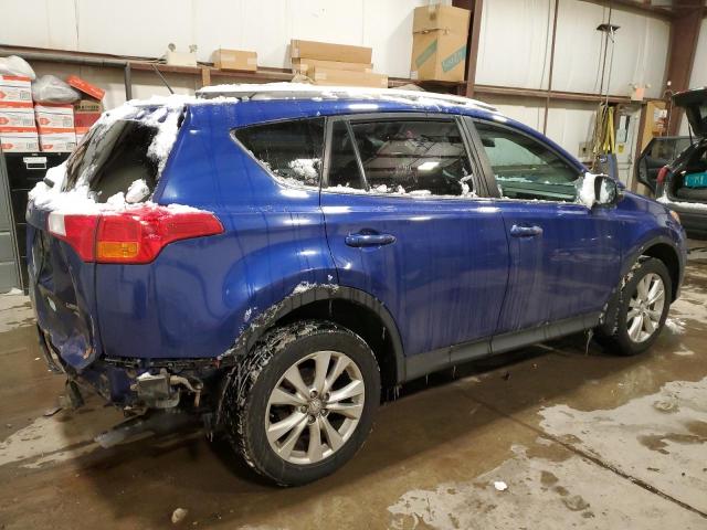 2T3DFREVXEW173505 - 2014 TOYOTA RAV4 LIMITED BLUE photo 3